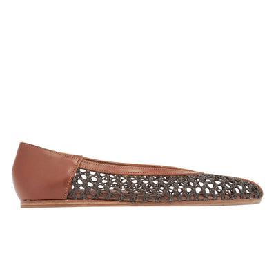 Aeropi Ballet Flat Raffia T-Moro side