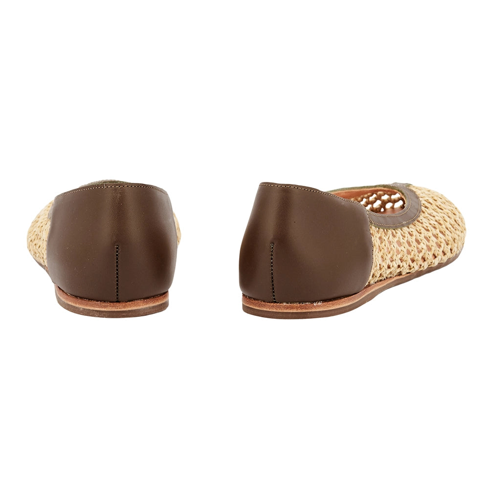 Aeropi Ballet Flat Natural/Khaki