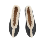 Aeropi Ballet Flat Leather Black top view