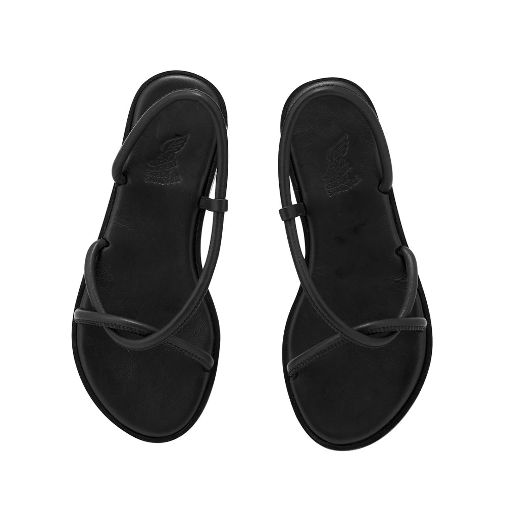 Bomba Leather Black sandals top