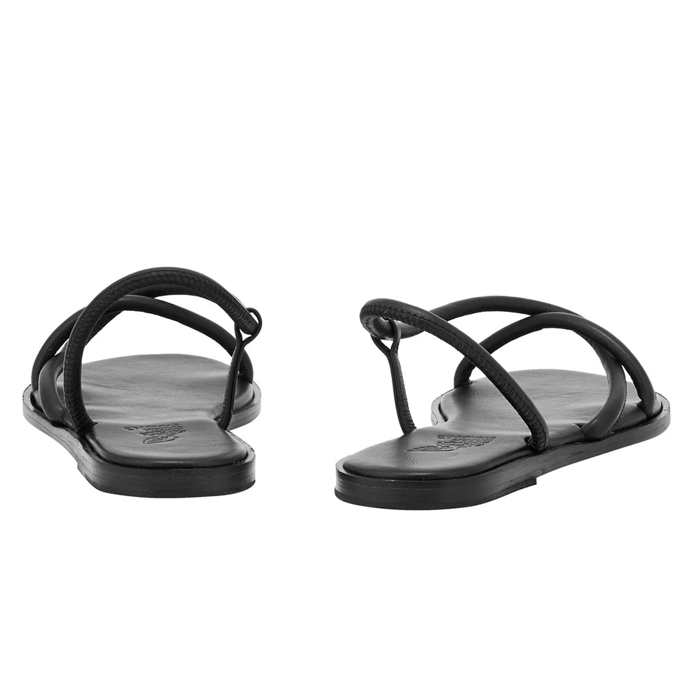 Bomba Leather Black sandals back