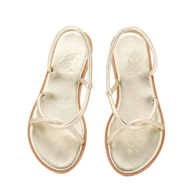 Bomba Leather Platinum sandals top
