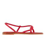 Bomba Leather Red sandals side