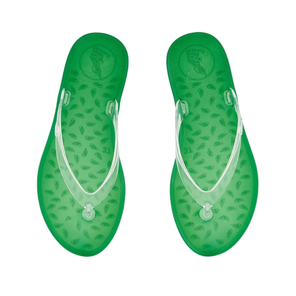 Jelly Flip Flop Clear/Green