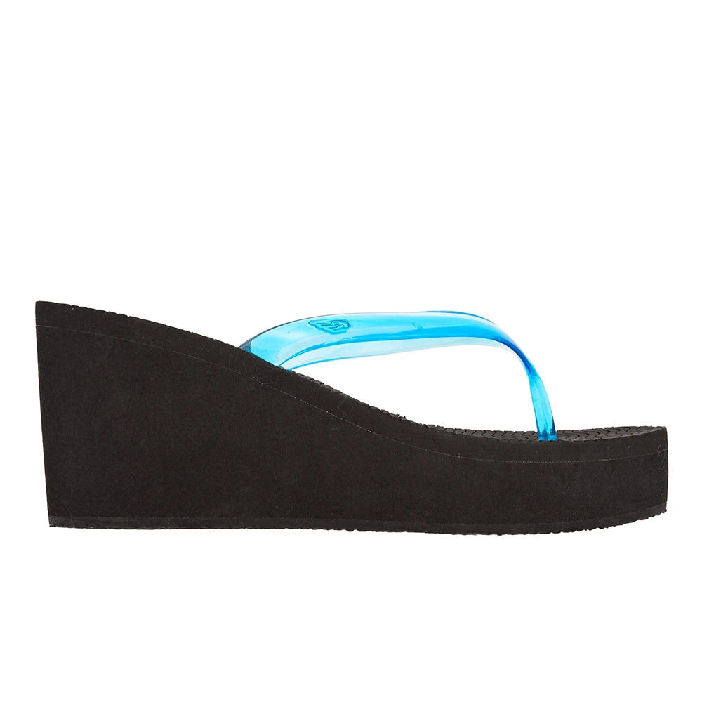 Etheria Jelly Blue sandals side