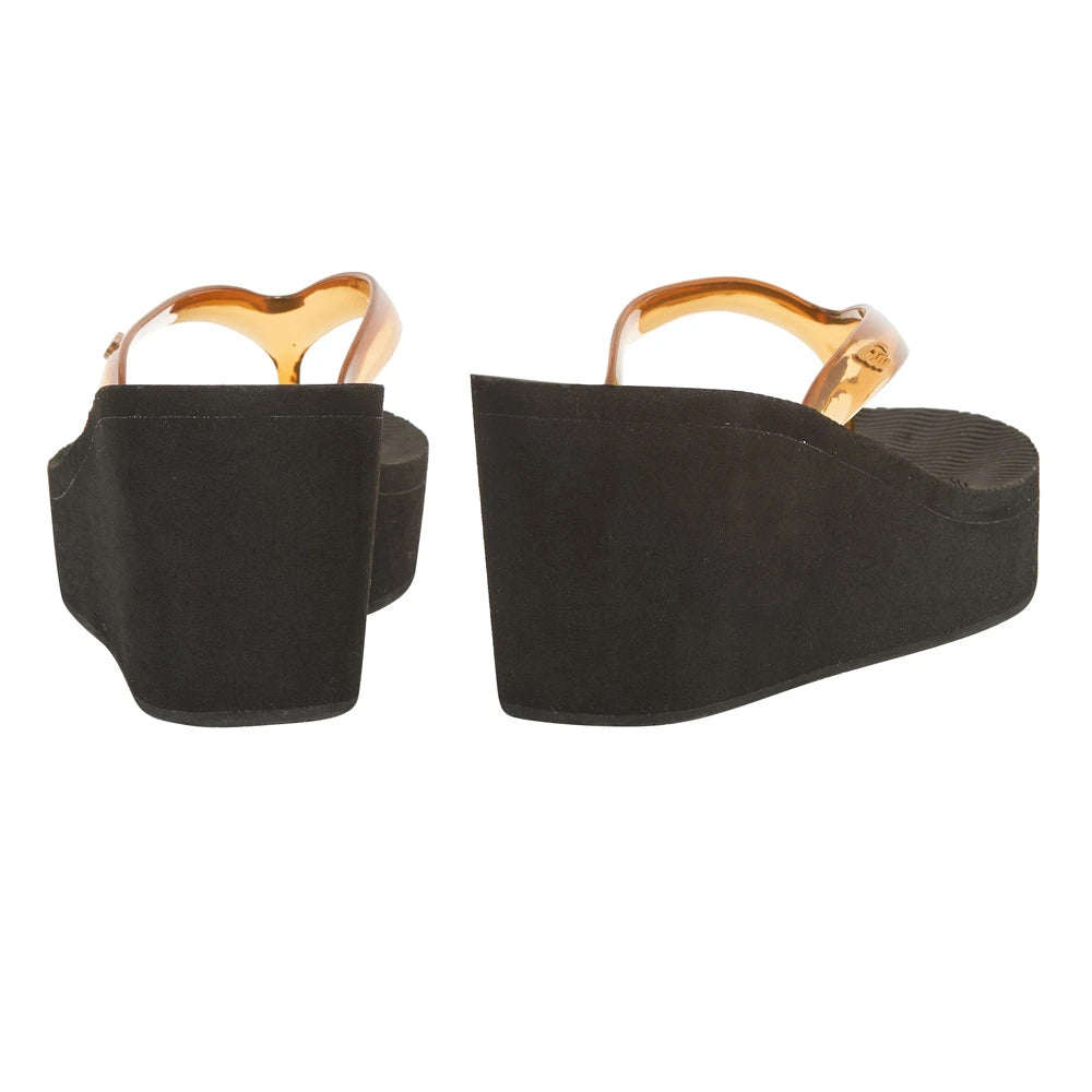 Etheria Jelly Caramel sandals back