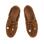 Pliaria Boat Shoe Suede Rust top