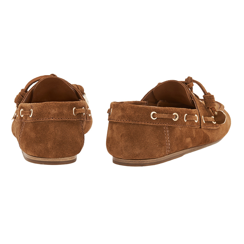 Pliaria Boat Shoe Suede Rust back