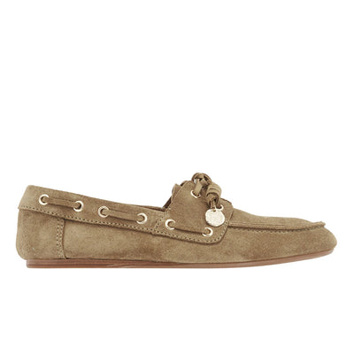 Pliaria Boat Shoe Suede Military side