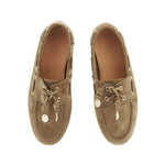 Pliaria Boat Shoe Suede Military top