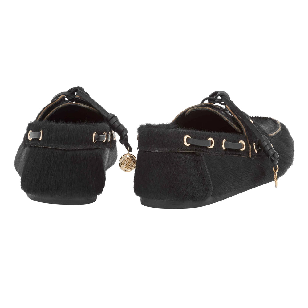 Pliaria Boat Shoe Pony Black back view