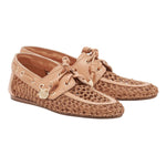 Pliaria Boat Shoe Raffia Brown 3-4