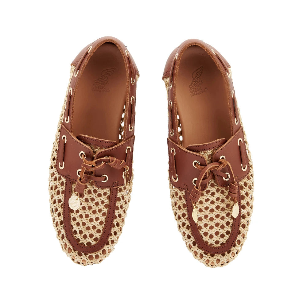 Pliaria Boat Shoe Raffia Natural top