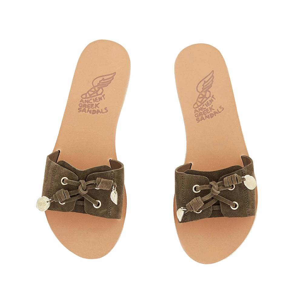 Verina Suede Leather Military top