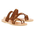 Daria Suede Leather Rust sandals 3-4