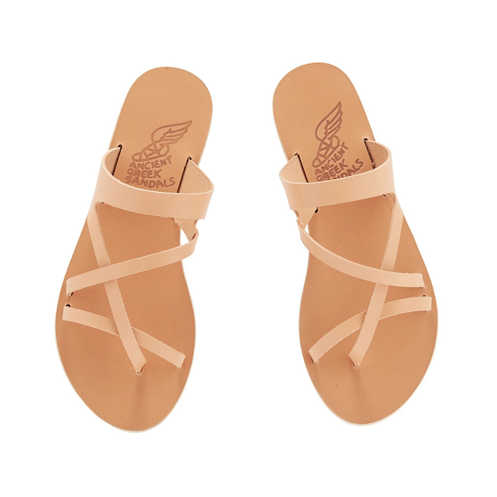 Daria Leather Natural sandals top