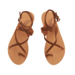 Demi Suede Leather Rust sandals top