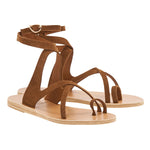 Demi Suede Leather Rust sandals 3-4