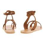 Demi Suede Leather Rust sandals back