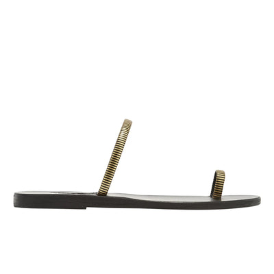 Nora Gold sandals side view
