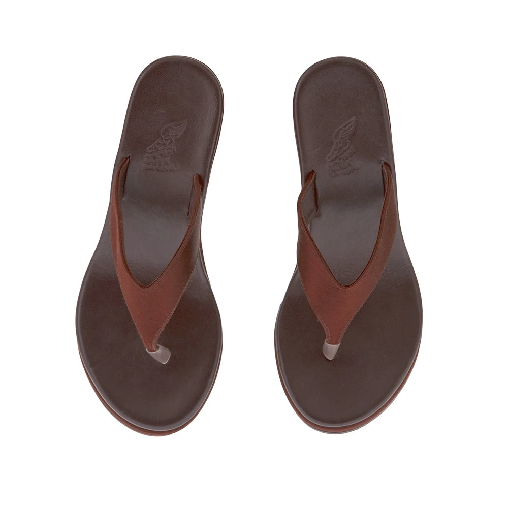 Elyria Satin Brown sandals top