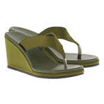 Elyria Satin Khaki sandals 3-4