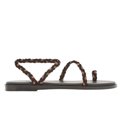 Elevated Eleftheria Suede Black sandals side