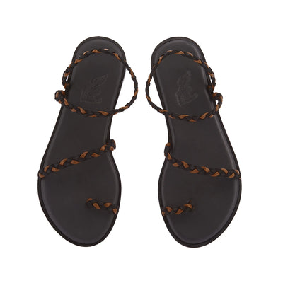 Elevated Eleftheria Suede Black sandals top