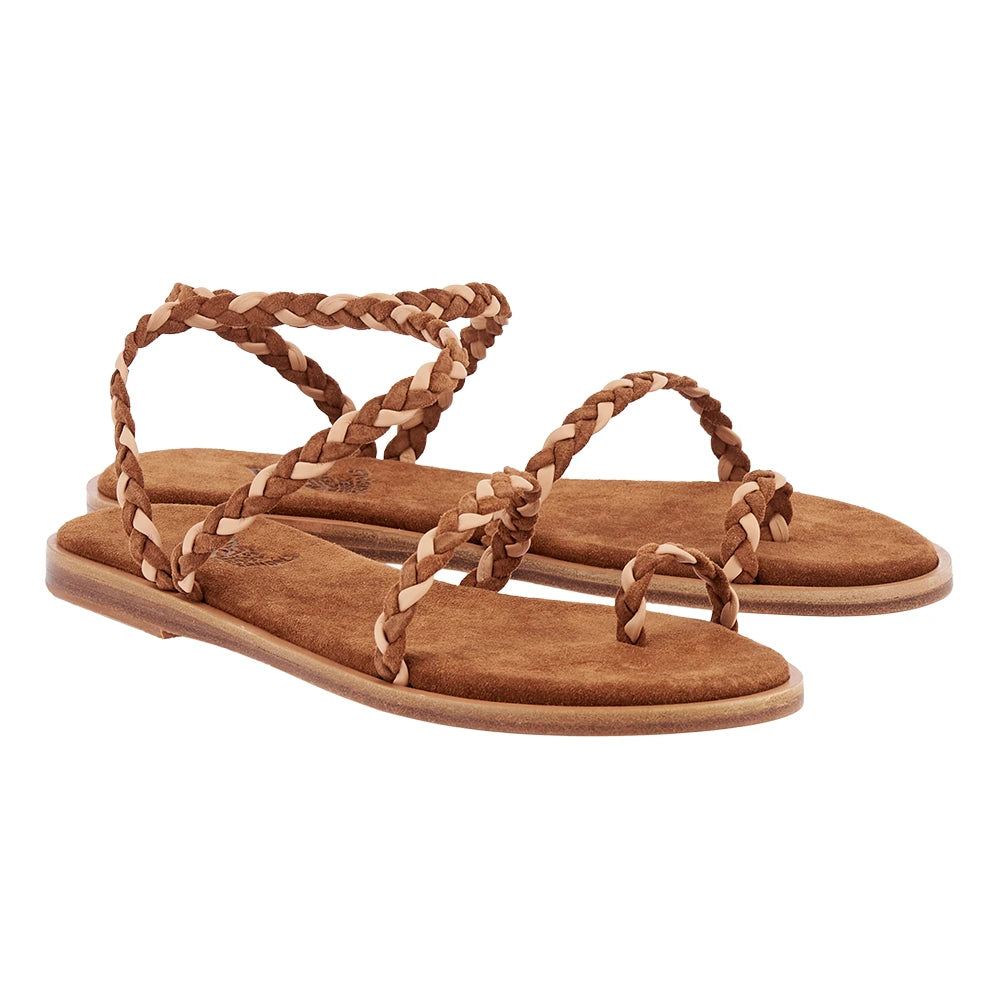 Elevated Eleftheria Suede Rust sandals 3-4
