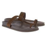 Thalia Footbed satin Brown 3-4 view