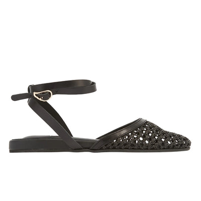 Filothea Raffia Black sandals side