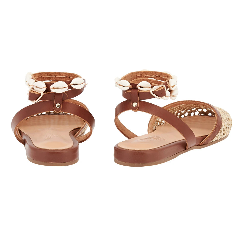 Filothea Shells Raffia Natural sandals back