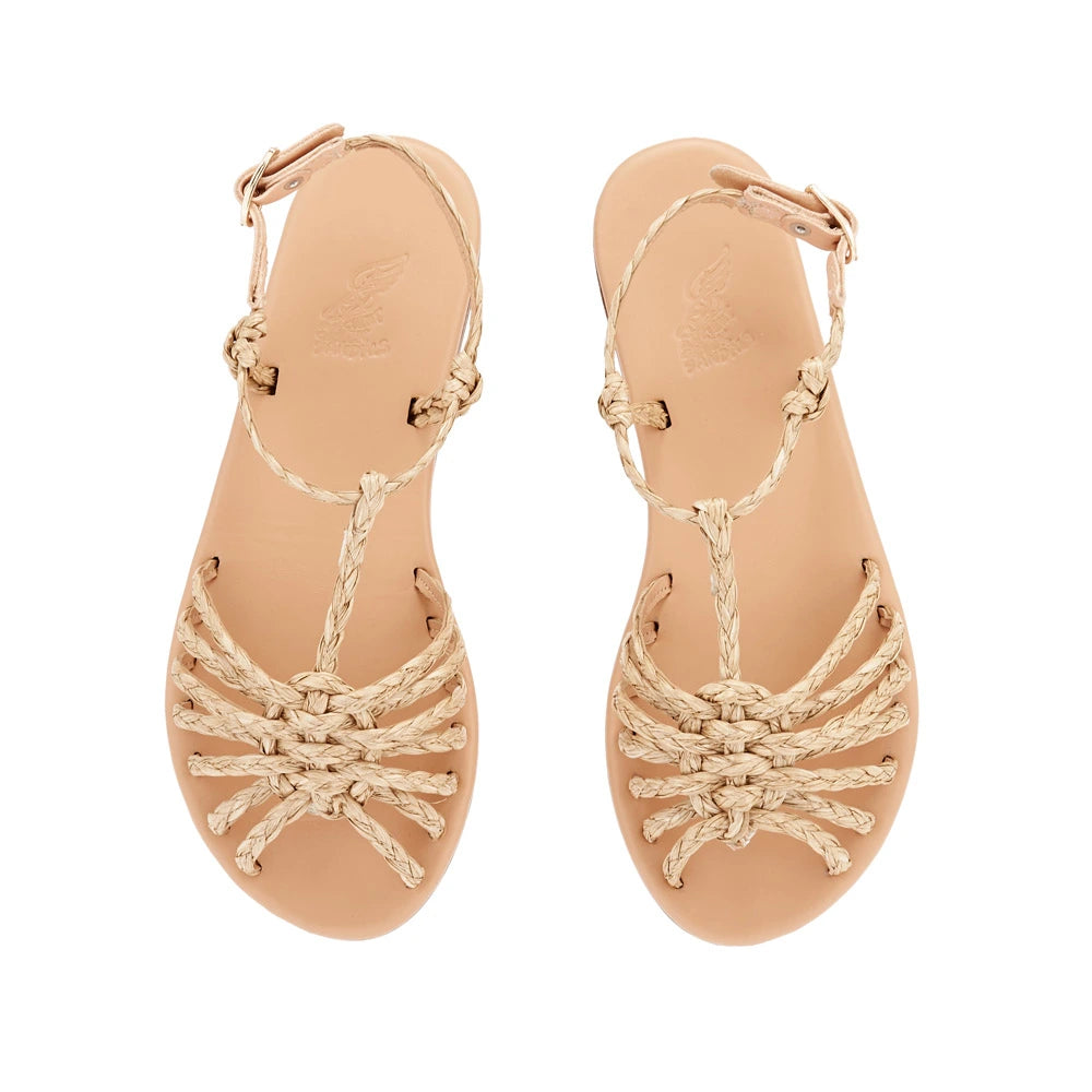 Ivilai Raffia Natural sandals top