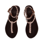 Kalamida Raffia Brown sandals top