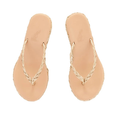 Etheria Raffia Natural sandals top