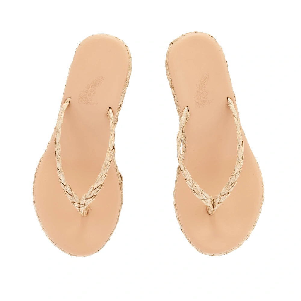 Etheria Raffia Natural sandals top