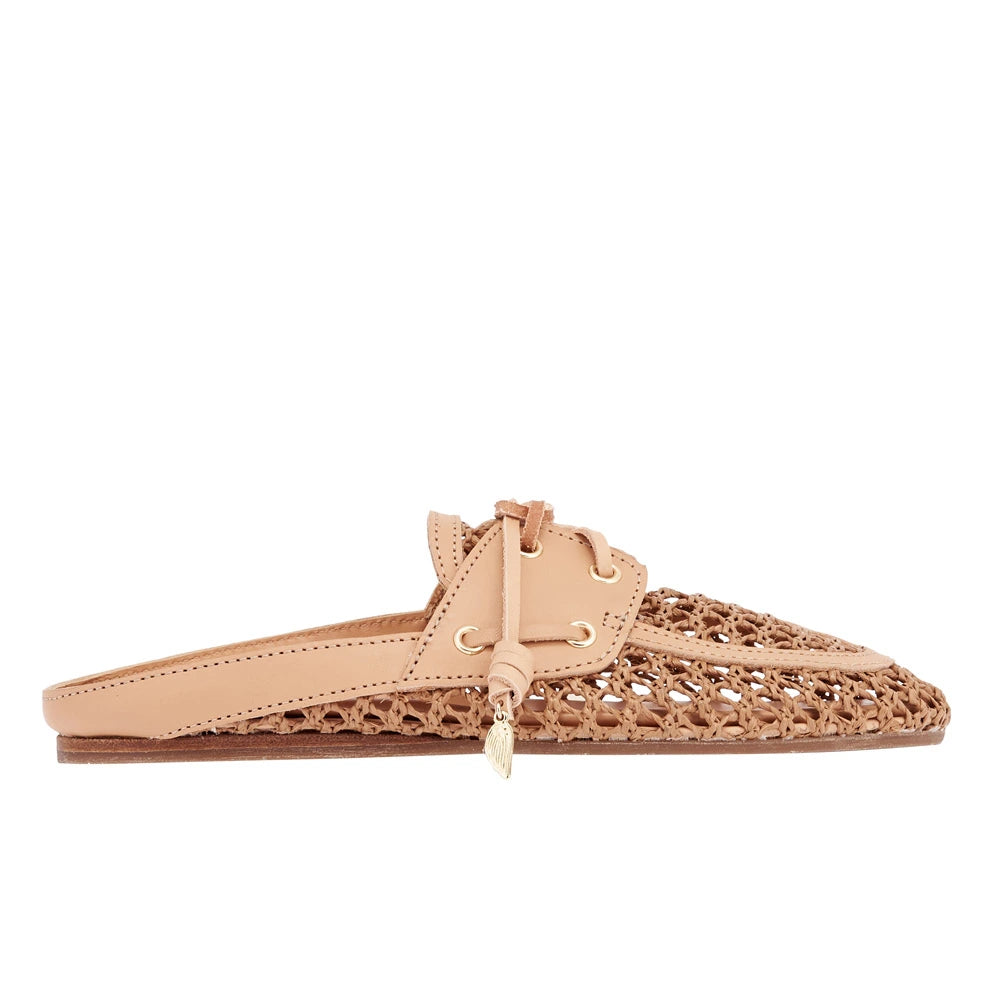 Naveta Raffia Brown sandals side