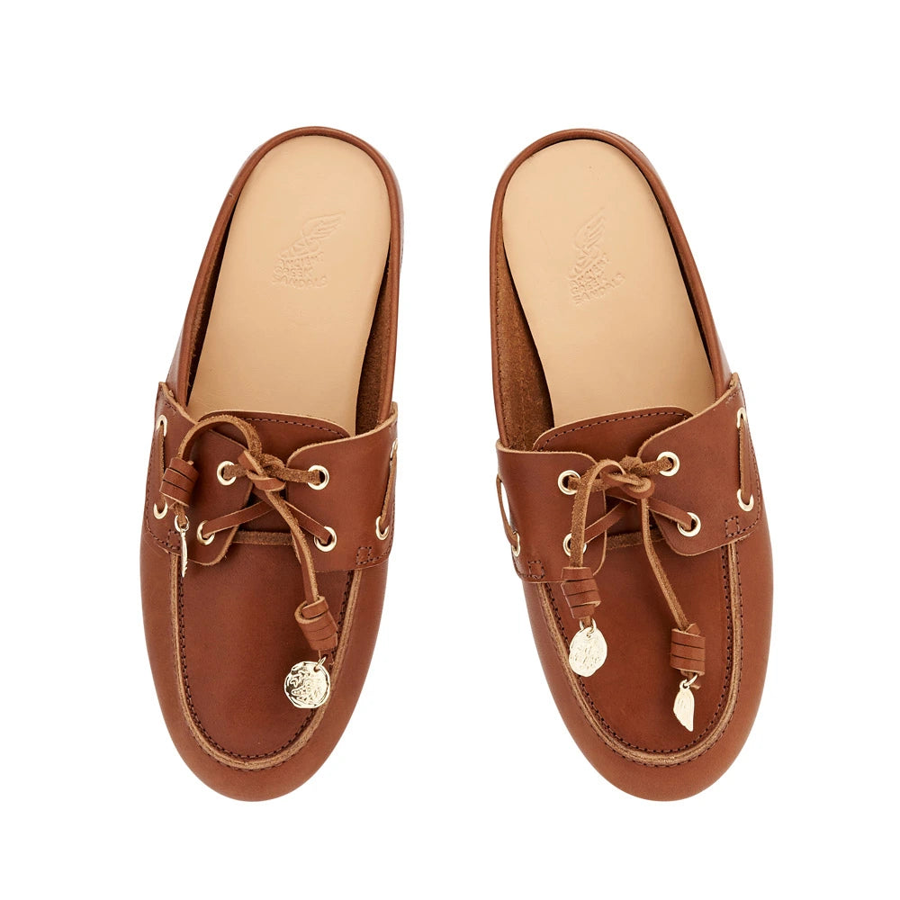 Naveta Oily Leather Cotto sandals top