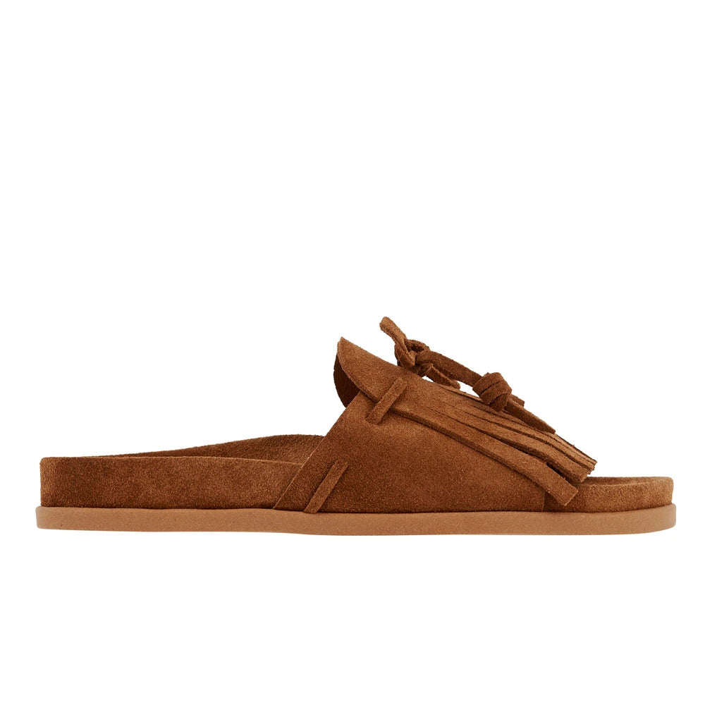 Amfiliki Suede Rust sandals side