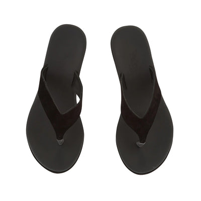 Charys Wedge Suede Black sandals top