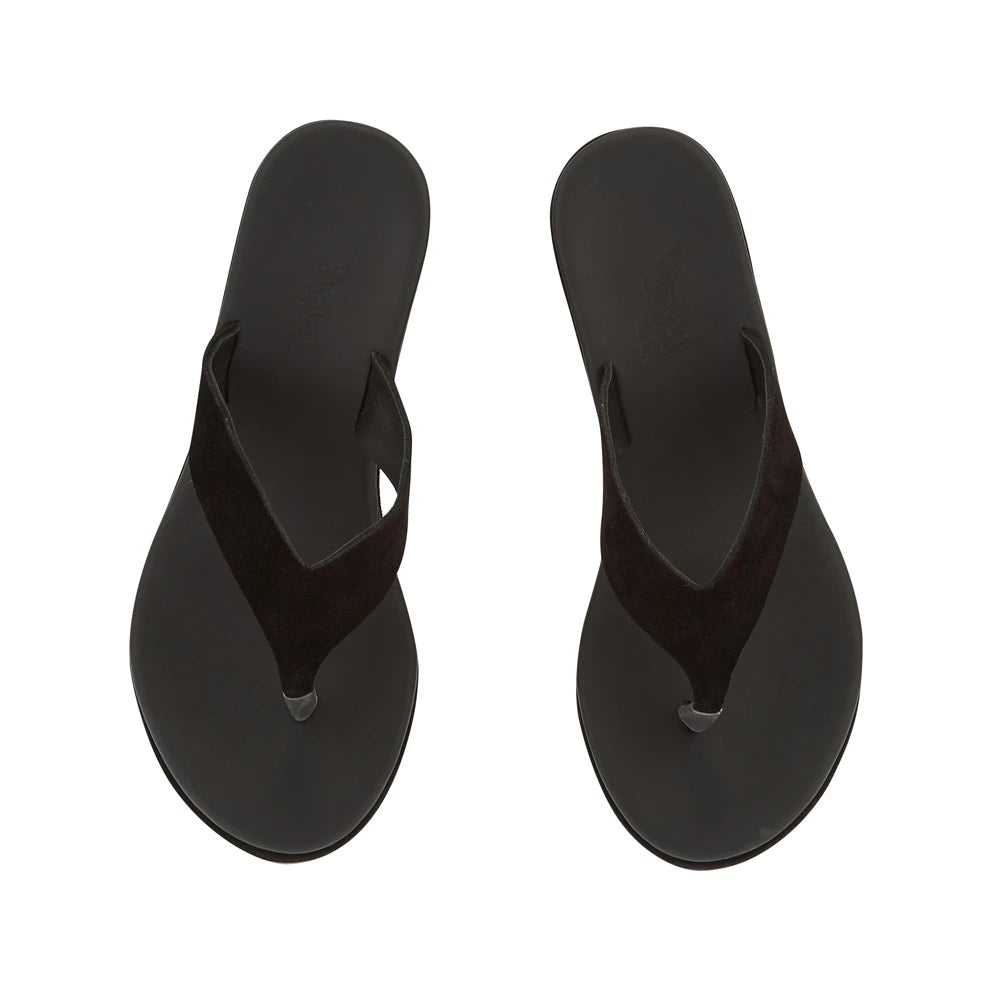Charys Wedge Suede Black sandals top