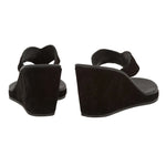 Charys Wedge Suede Black sandals back