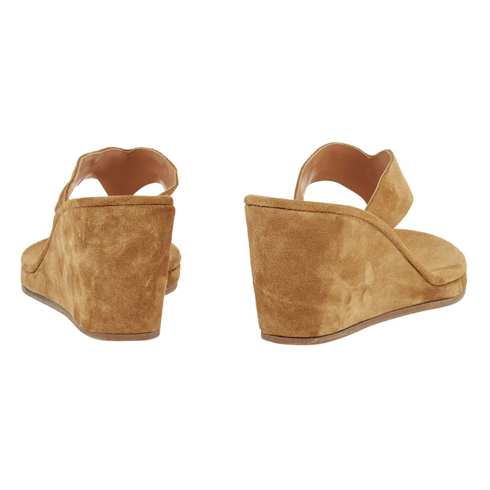 Charys Wedge Suede Sahara sandals back