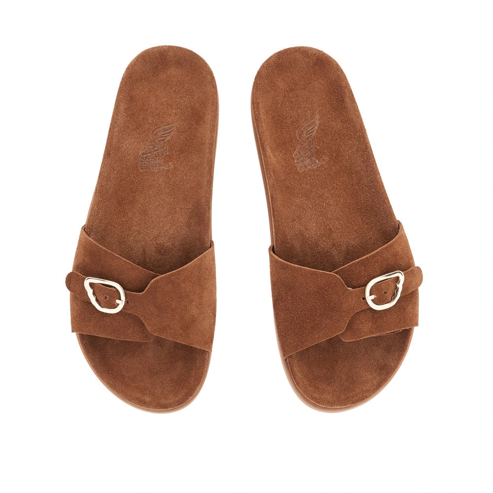 Stoa Suede Rust sandals top