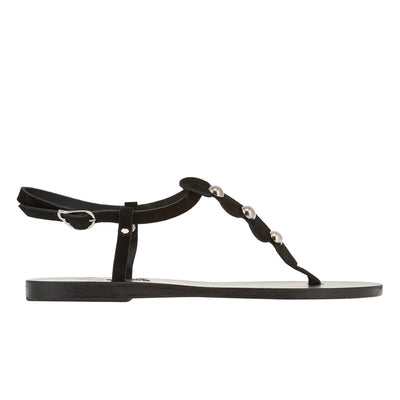 Ilida Studs Suede Black sandals side