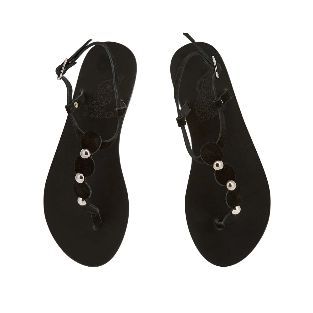 Ilida Studs Suede Black sandals top
