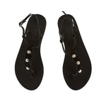 Ilida Studs Suede Black sandals top