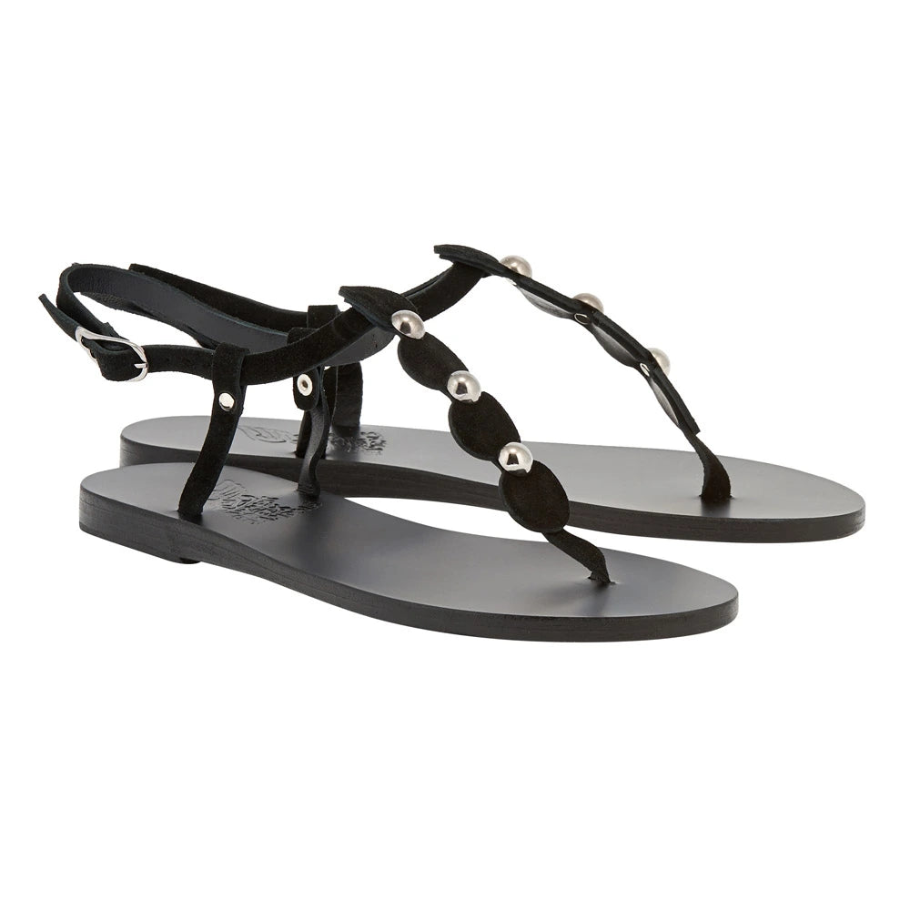 Ilida Studs Suede Black sandals 3-4