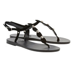 Ilida Studs Suede Black sandals 3-4