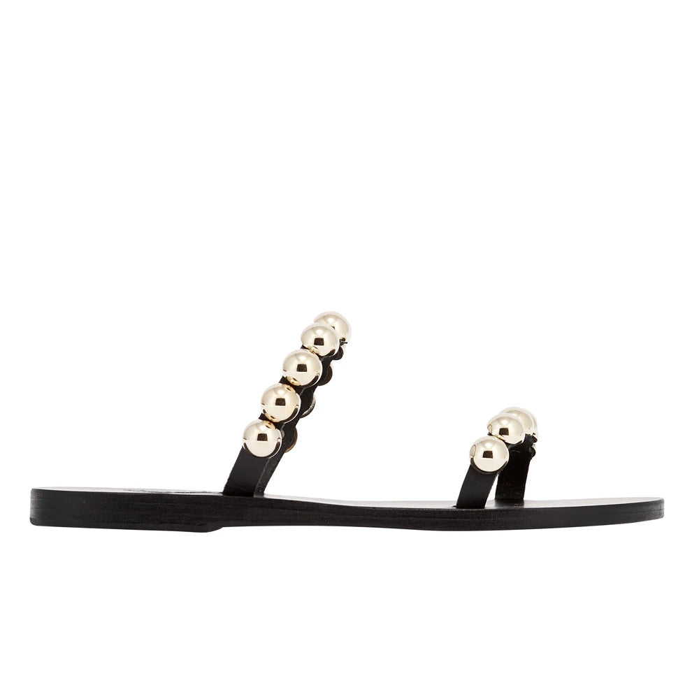 Lambri Leather Black sandals side